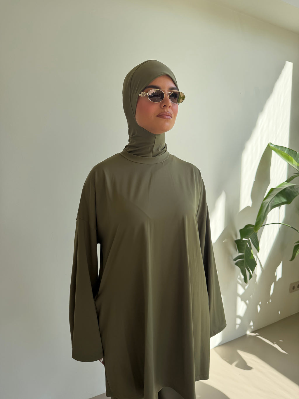 Wide Leg Burkini Khaki