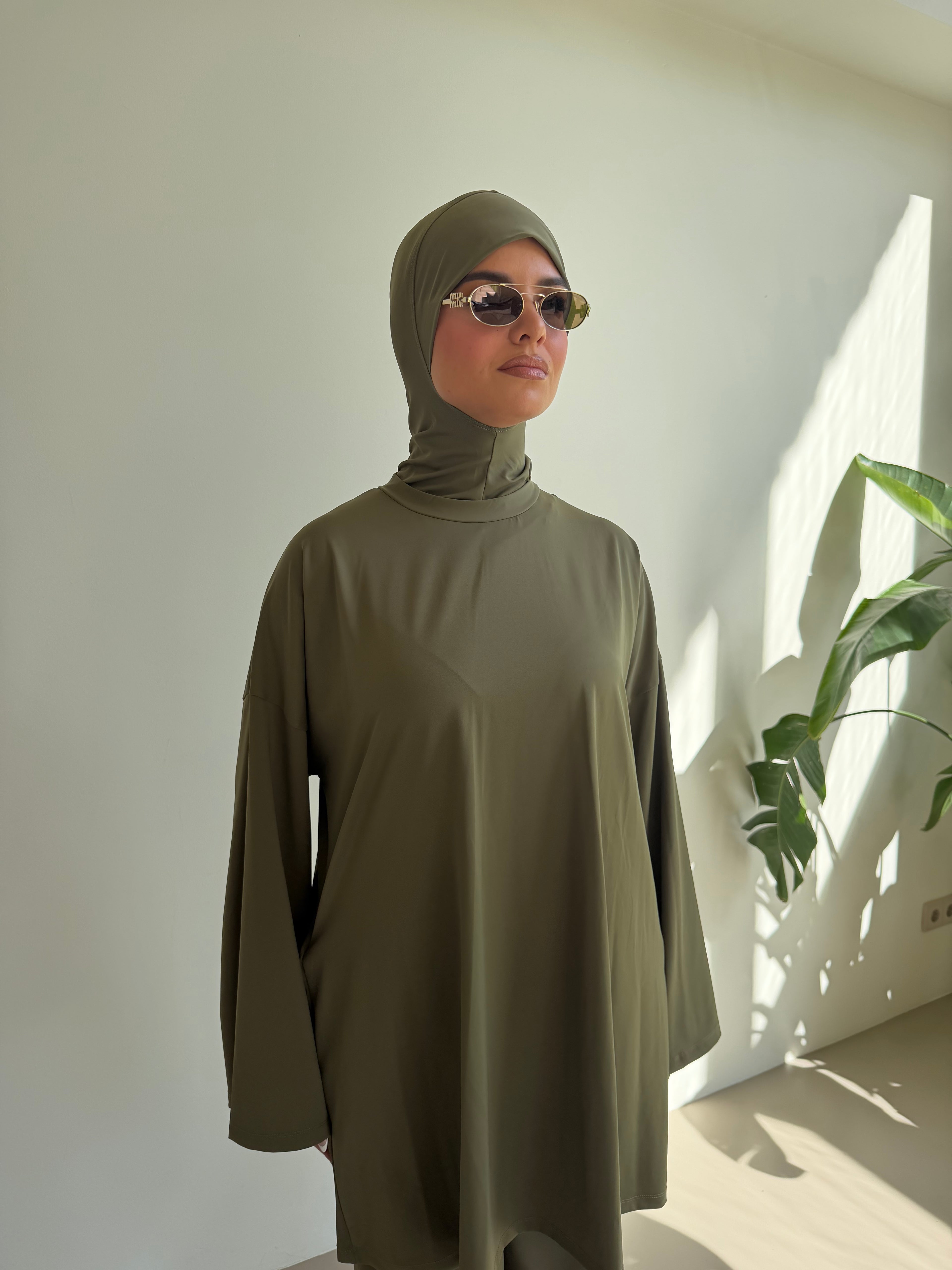 Wide Leg Burkini Khaki