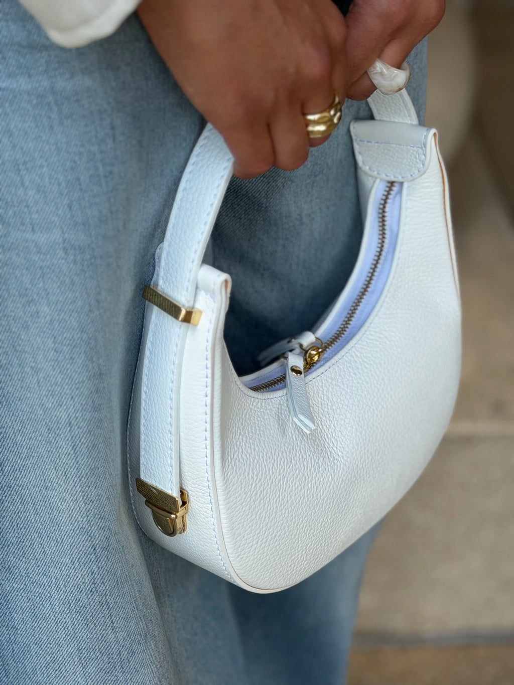 Mini Hobo Tas – Echt Dollarino Leer