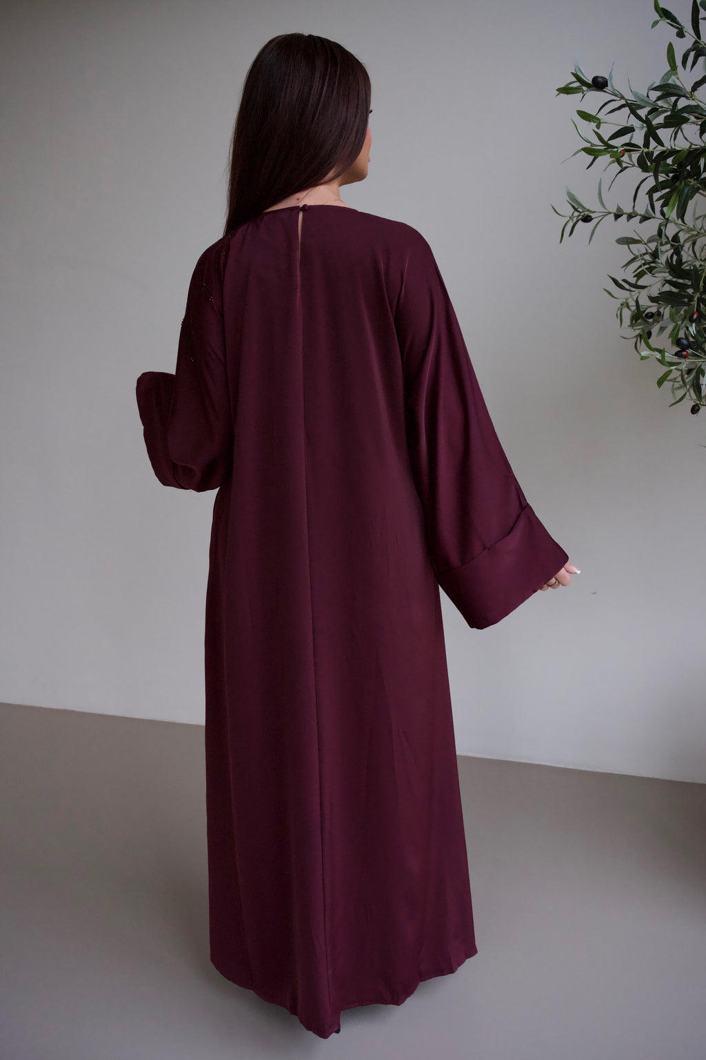 Burgundy Abaya