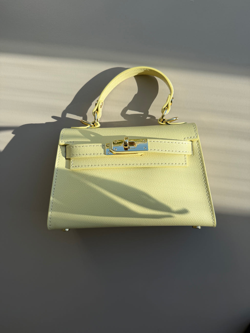 Mini Top Handle-Echt Leer