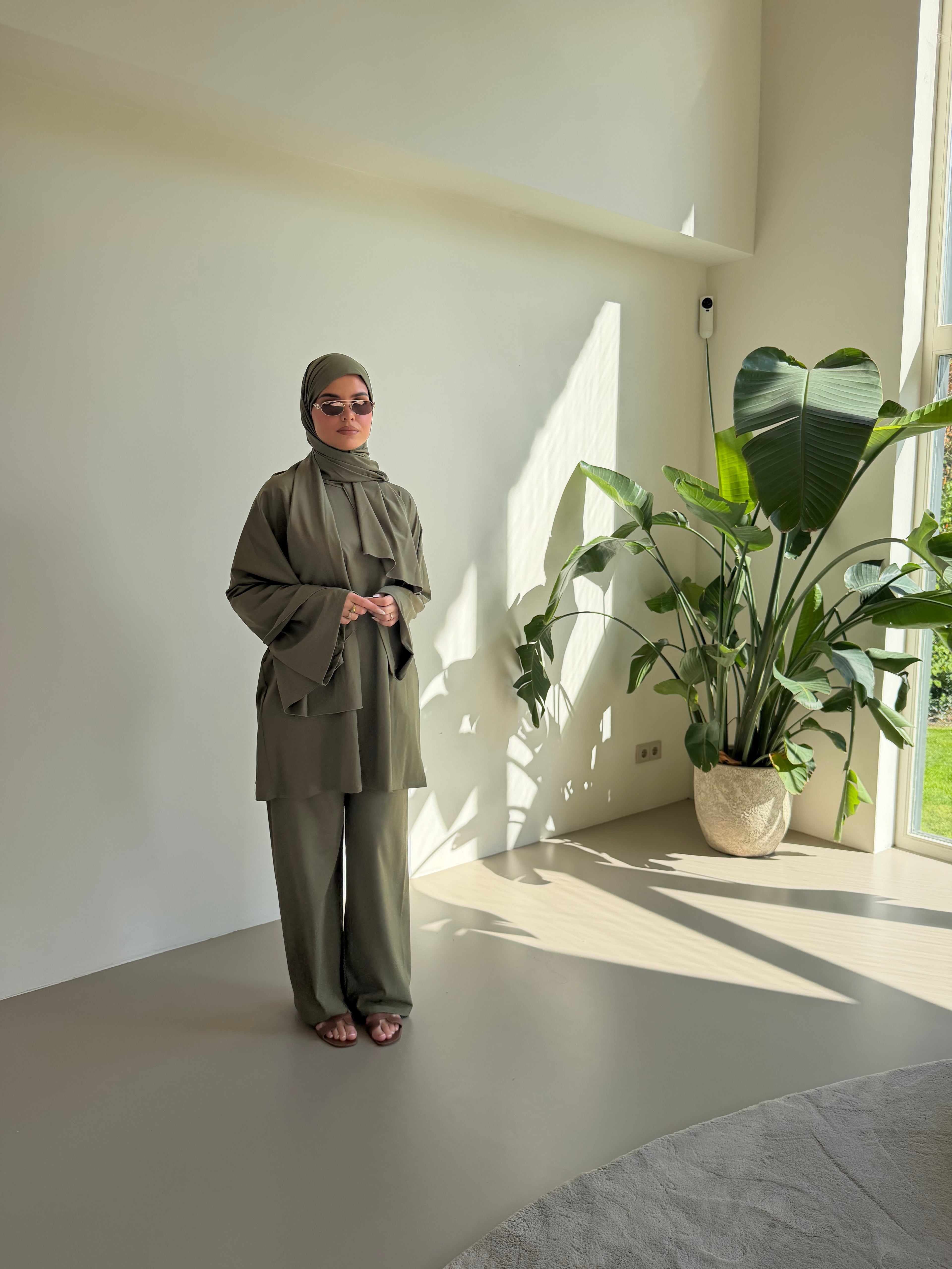 Wide Leg Burkini Khaki