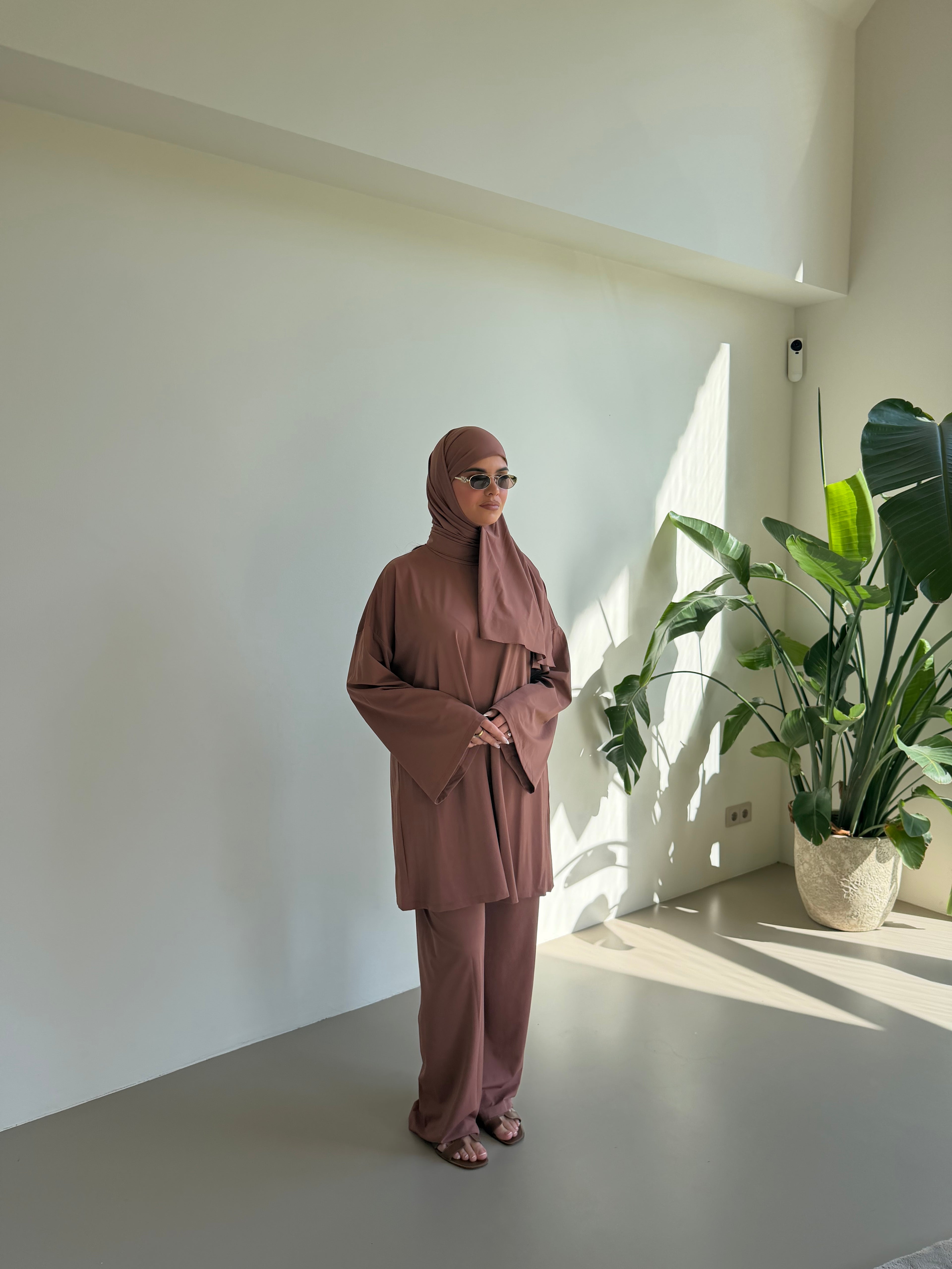 Wide Leg Burkini Brique