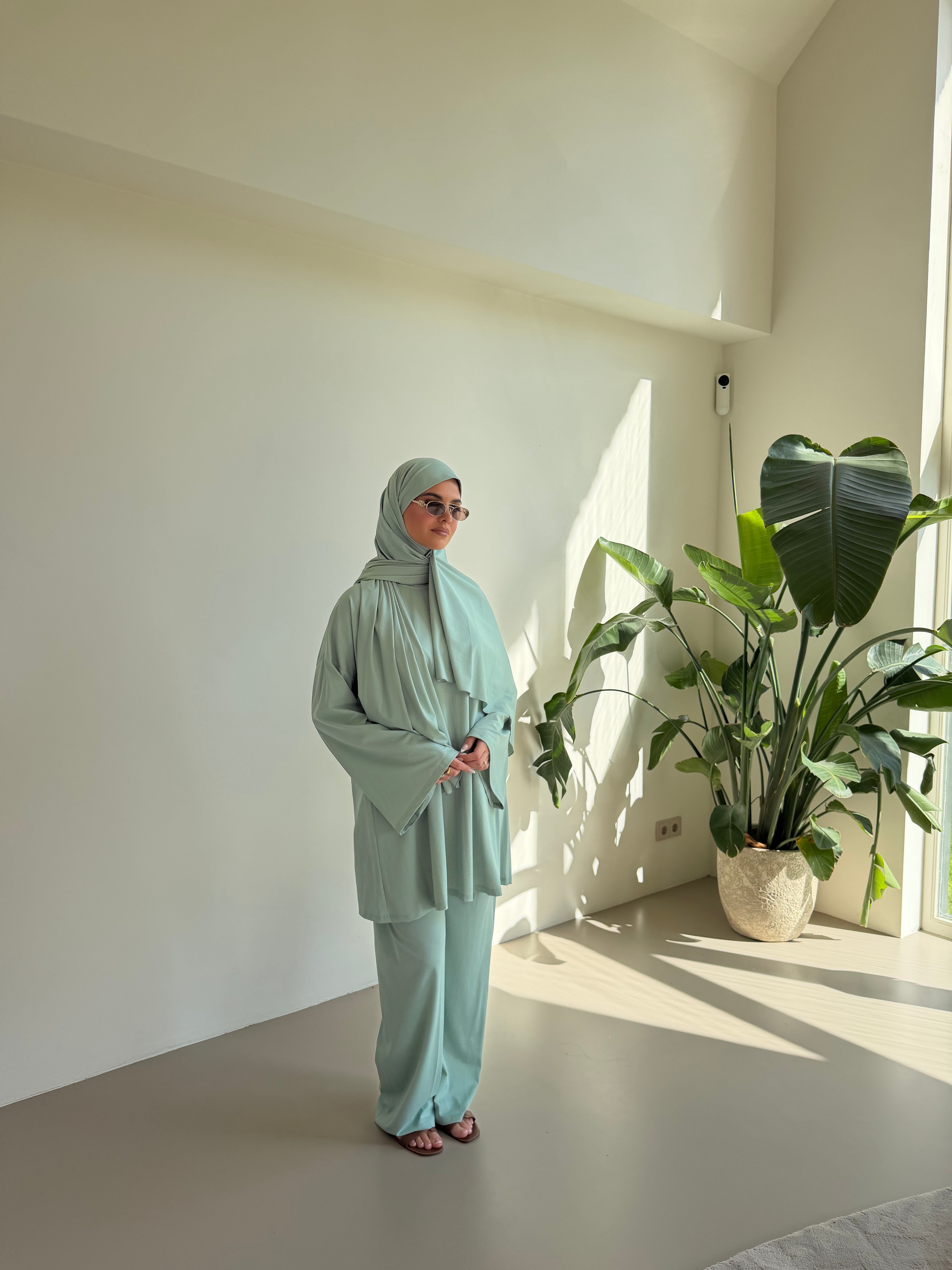 Wide Leg Burkini Aqua