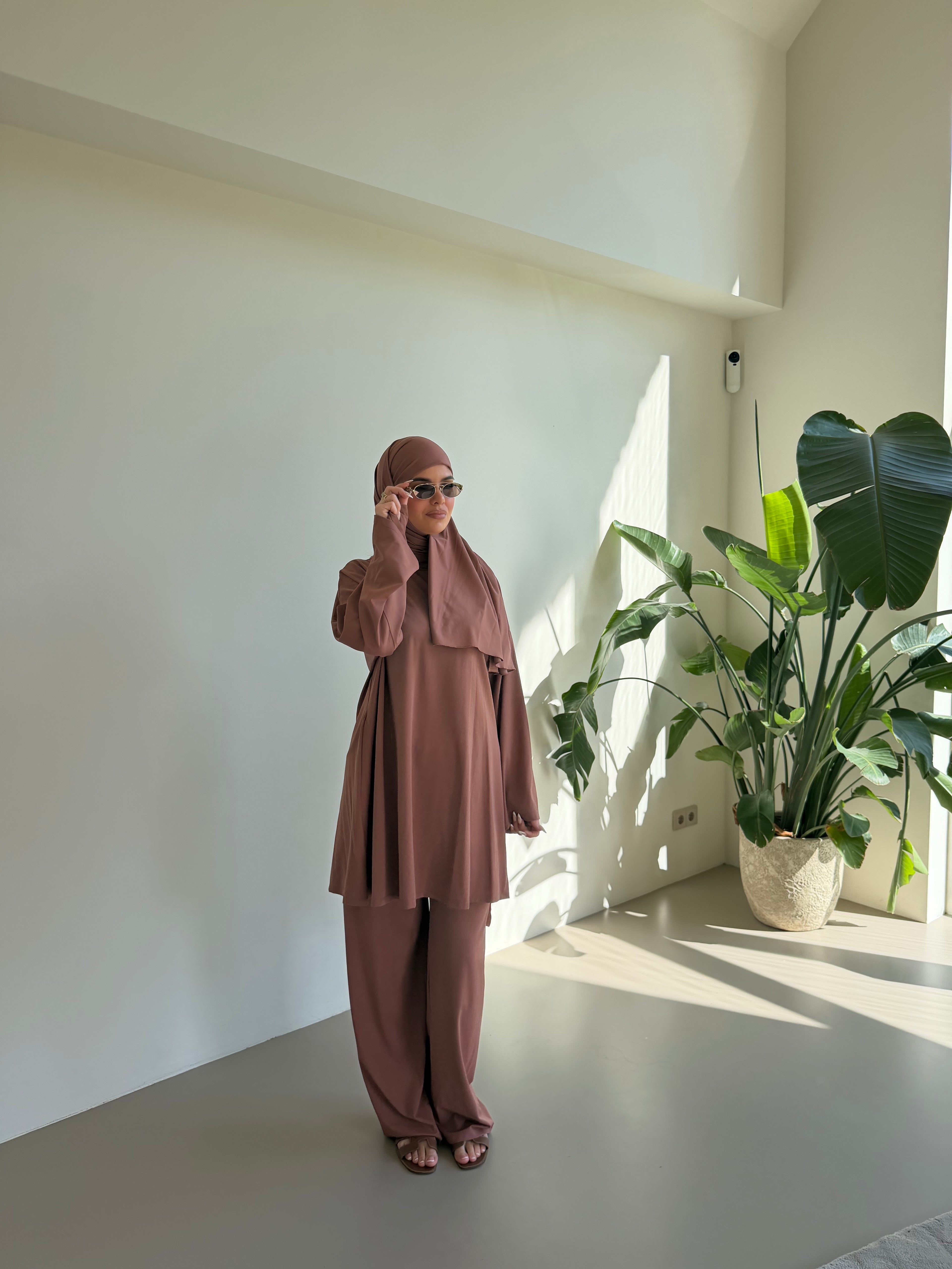 Wide Leg Burkini Brique