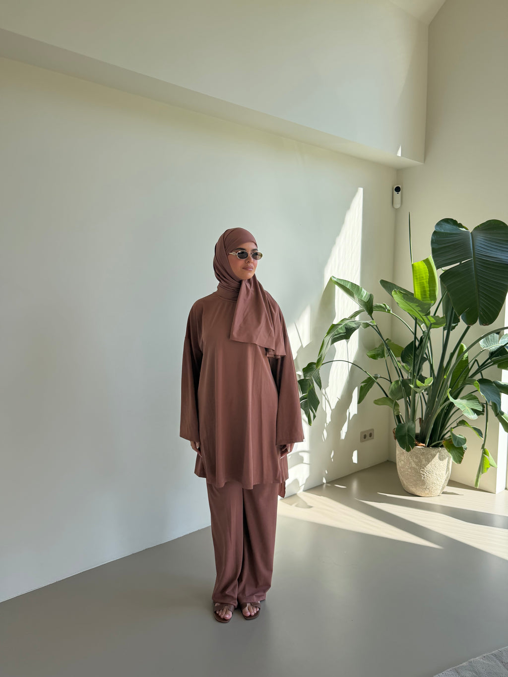 Wide Leg Burkini Brique