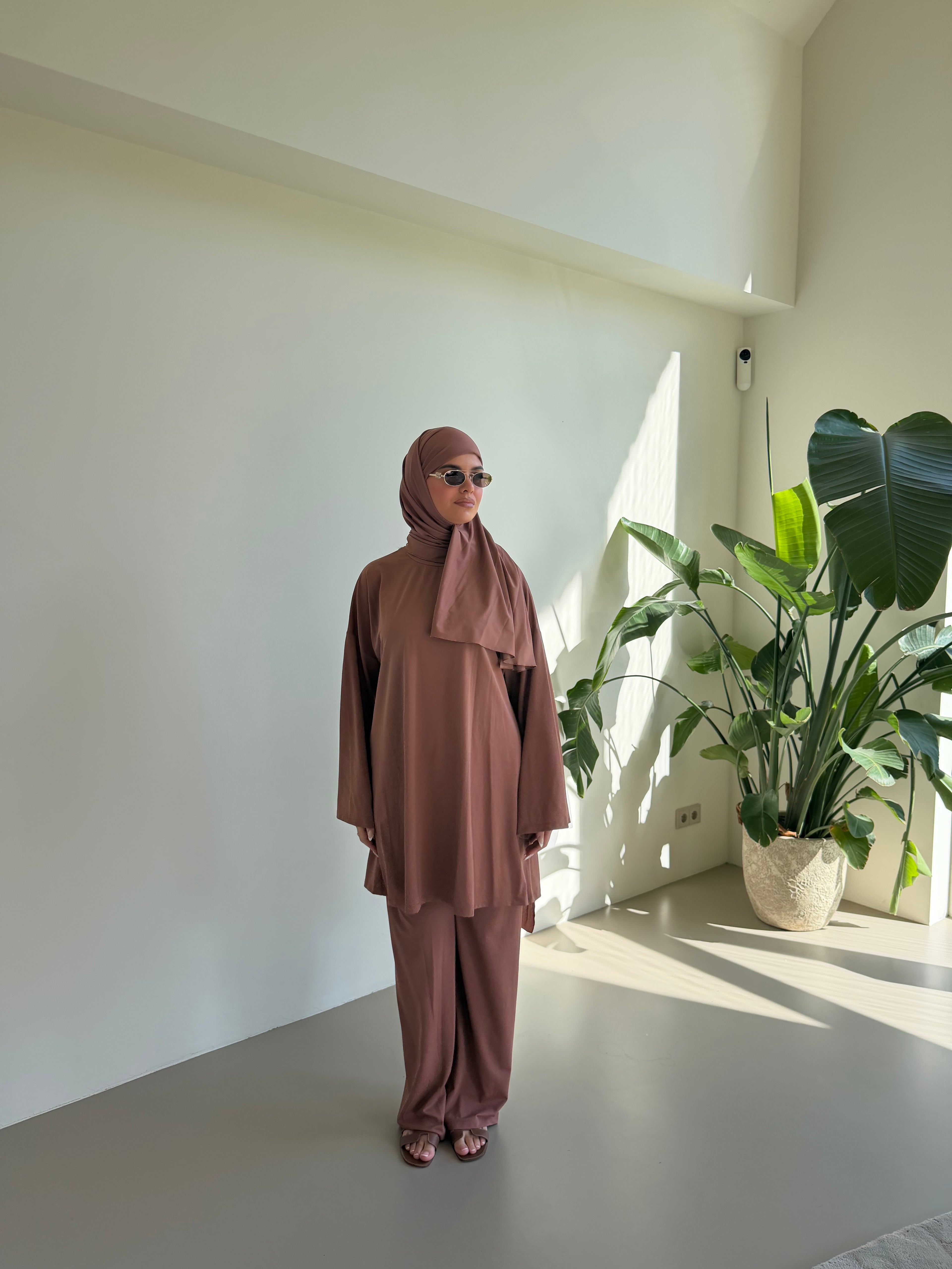Wide Leg Burkini Brique