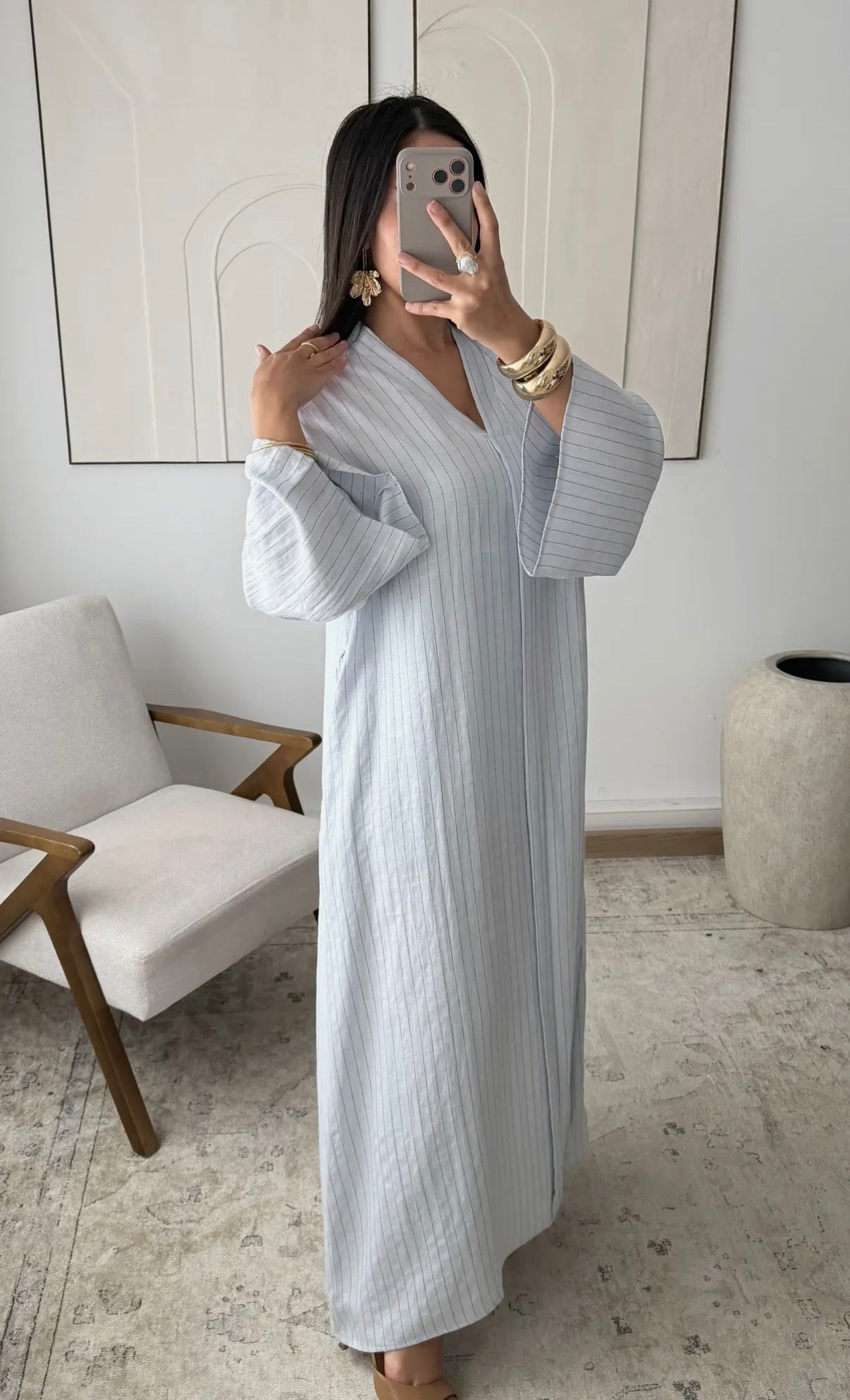 Mayssa Stripe Dress – Blue