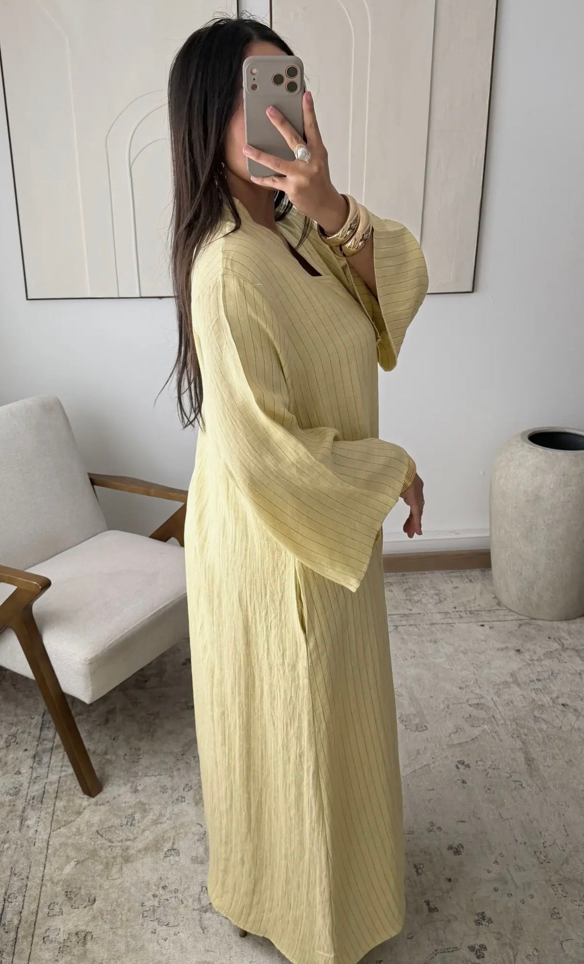 Mayssa Stripe Dress – Yellow