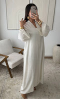 Mayssa Stripe Dress – White