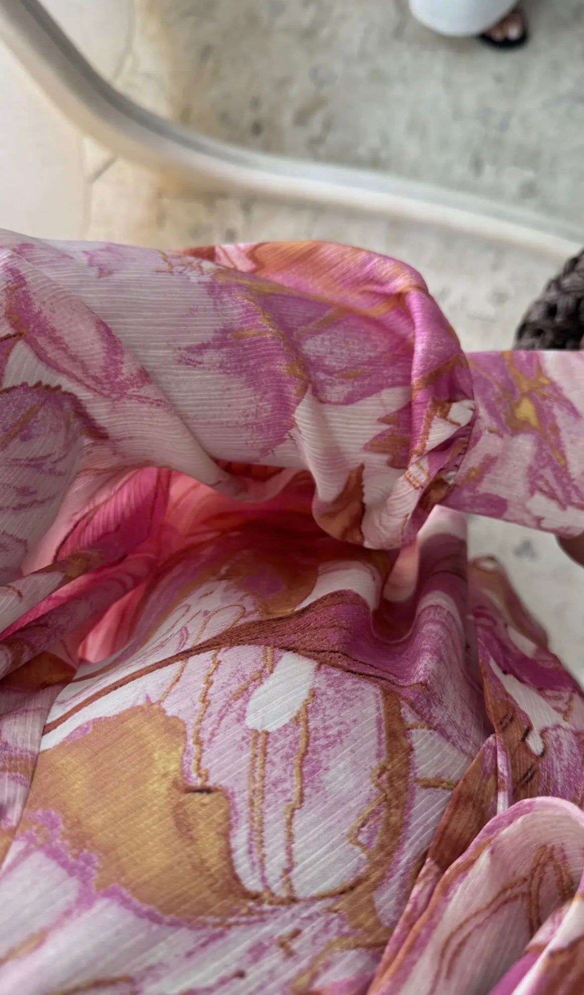Botanical Bow Blouse Pink