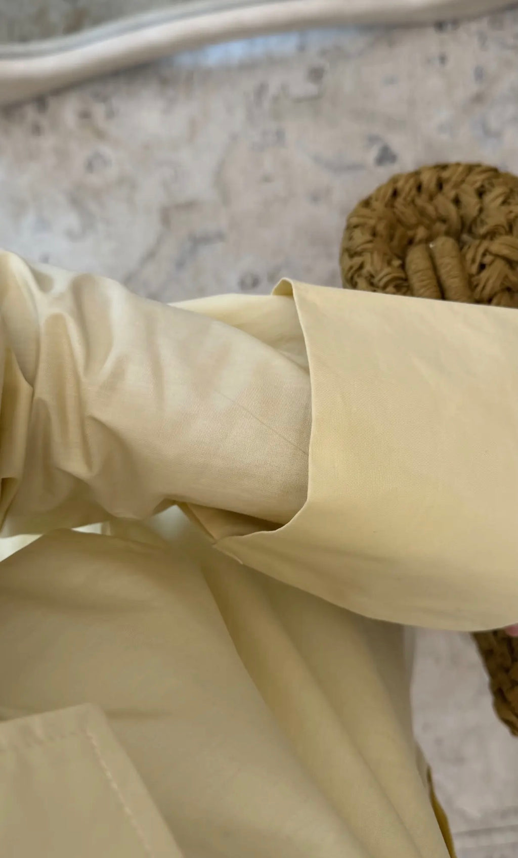 Yellow Poplin Skirt Set