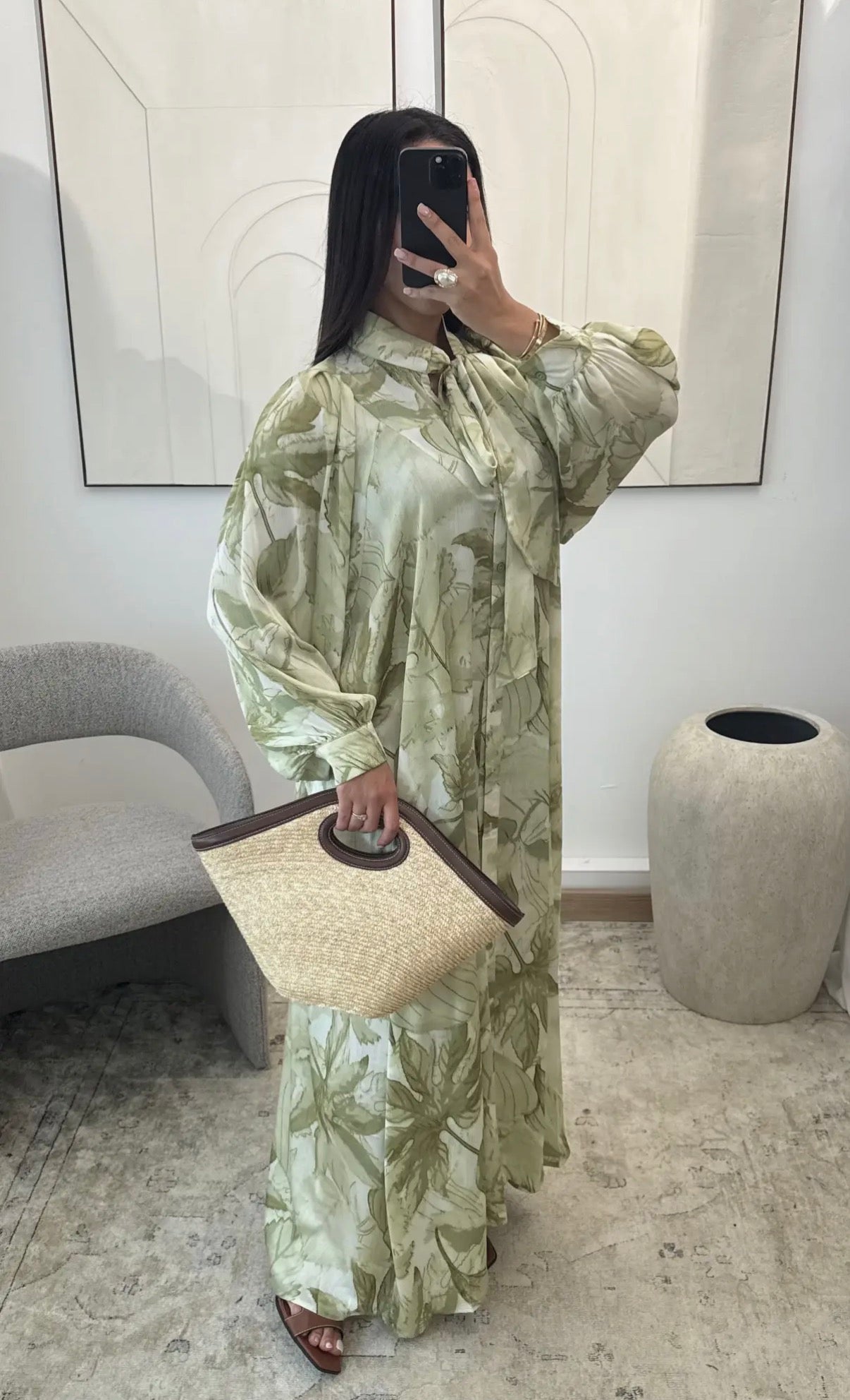 Botanical maxi dress