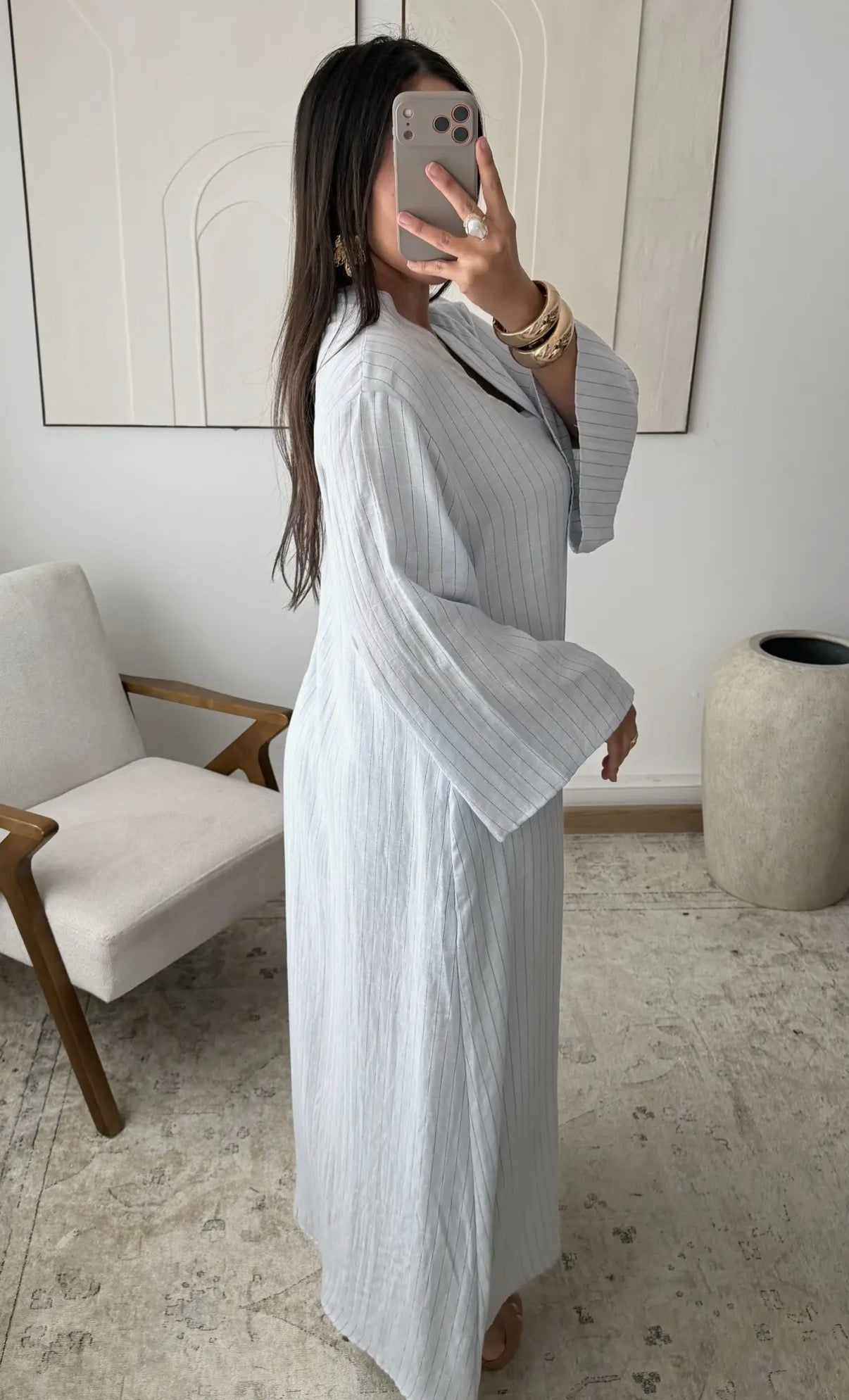 Mayssa Stripe Dress – Blue